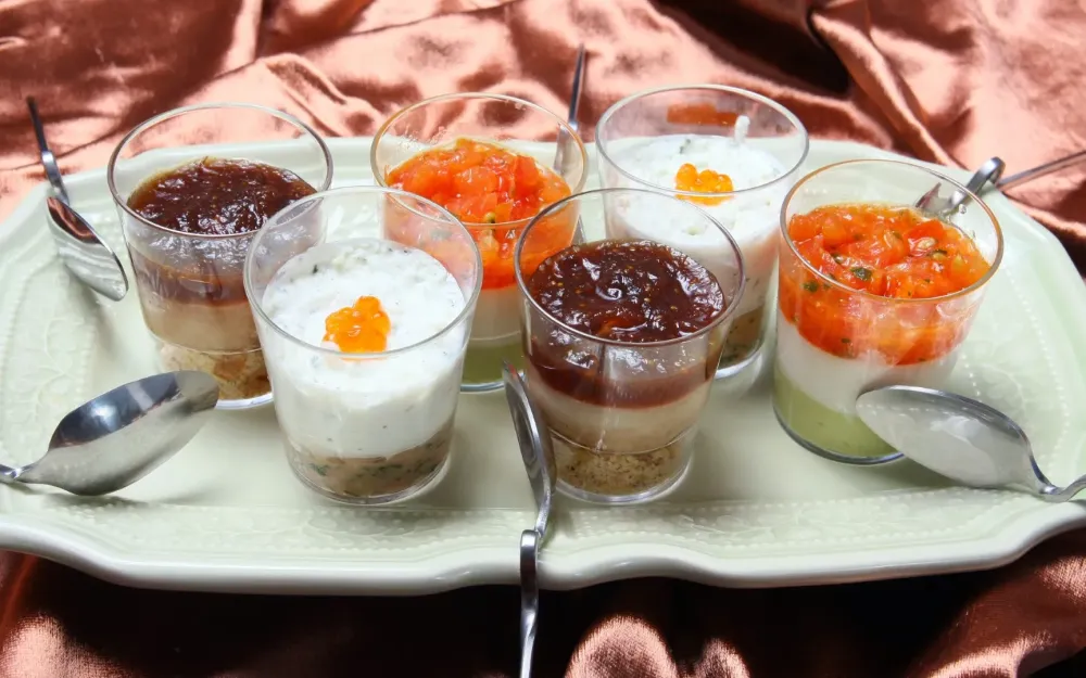 Verrine de foie gras groseille
